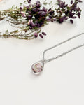 Silver Drop Scottish Heather Necklace (Small)